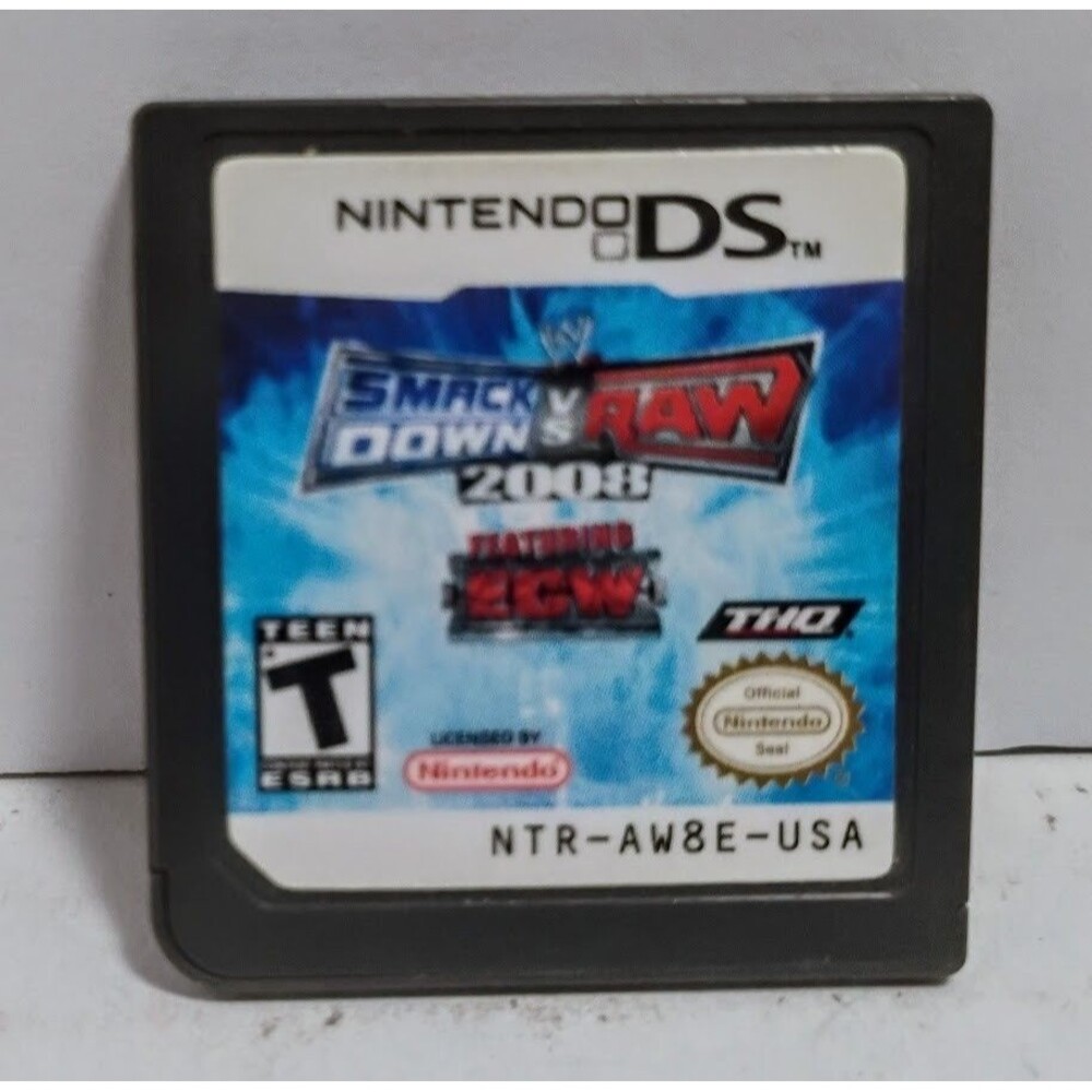 NINTENDO DS WWE SMACKDOWN VS RAW 2008 CARTRIDGE ONLY TESTED WORKS